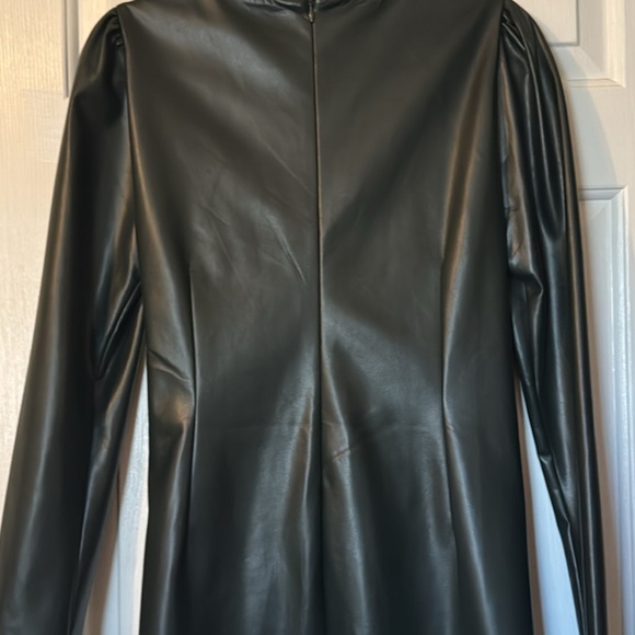 Vegan leather long sleeve dress - Picture 4 of 4